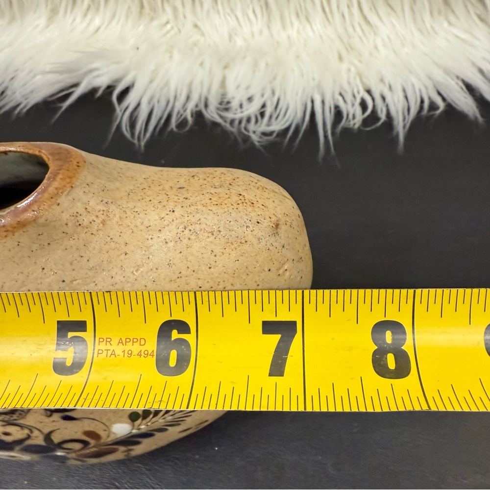Vtg Netzi Tonala Mexican Sandstone Pottery Vase Handmade/Painted Folk Art - Picture 14 of 16
